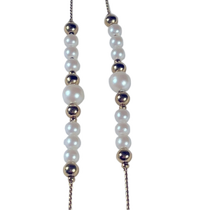 1980 Costume Retro Gold Tone Faux Pearl necklace 18”